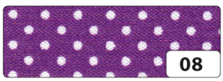 Fabric-Tape - dekorační páska - FIALOVÁ/BÍLÝ PUNTÍK