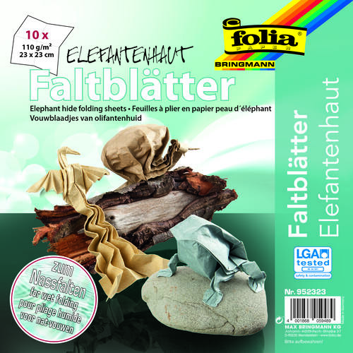 Origami papír elephant hide 110 g/m2 – 23×23 cm, 10 listů mix 