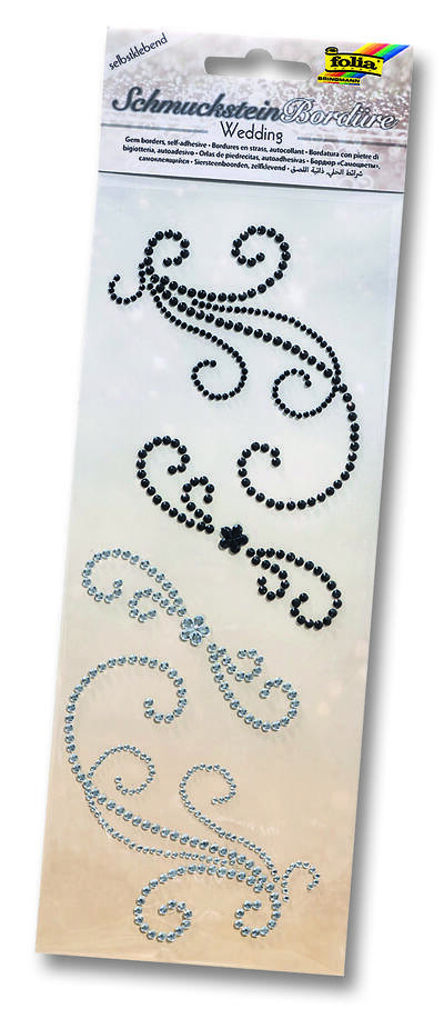 Samolepící bordura z kamínků – svatební ornamenty