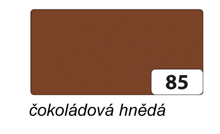 Barevný papír 130g/m2 50x70 cm -1 arch - ČOKOLÁDOVÁ HNĚDÁ