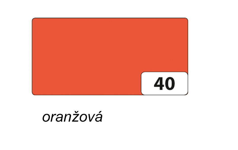 Barevný karton 220g/m2 o rozměru 50x70 cm - ORANŽOVÁ