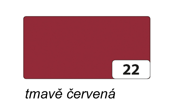 Barevný karton 220g/m2 o rozměru 50x70 cm - TMAVĚ ČERVENÁ