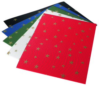 Vlnitý papír hvězdičky - 35 x 50 cm, 10 archů v 5 barvách