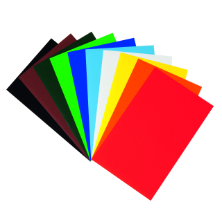 Pogumovaný papír - 10 listů v 10 barvách - 18,5 x 29,7 cm