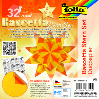 Origami hvězdy Bascetta - 75g/m² dvojbarevná