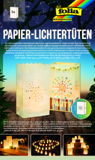 Dekorační sáčky z těžko hořlavého papíru s motivem slunce