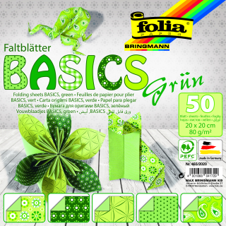 Origami papír Basics zelený 80g/m2 
