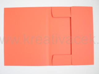 Školní desky se třemi chlopněmi z fotokartonu o formátu DIN A4 - barva červená