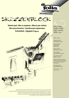 Skicák - blok - DIN A4, 50 listů - 120 g/m2
