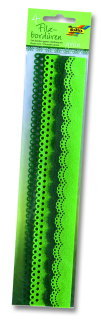Bordury z filce - Tón v tónu - 4 ks - zelená