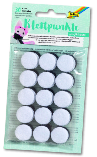 Samolepící suchý zip - puntíky - 30 ks (černé,bílé)