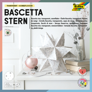 Origami hvězda Bascetta - 32 listů - 20 x 20 cm