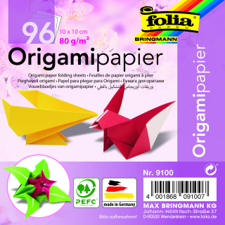 Origami papír 10 x10 cm 96 listů ve 12 barvách