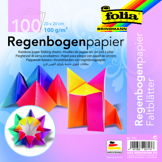 Origami papír duhový - 20 x 20 cm  - 100 archů
