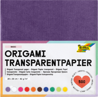 Origami papír - 20 x 20 cm - 500 archů v 10 barvách