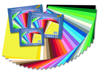 Barevný papír - 130 g/m2 - 25 listů ve 25 barvách - 50 x 70 cm