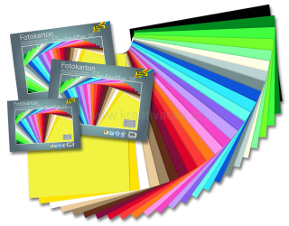 Barevný papír tvrdý 300g/m2 - mix 25 barev