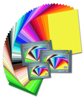 Fotokarton - 300 g/m2 - 50 listů v 50 barvách - 50 x 70 cm
