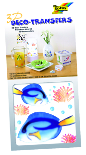 3D dekorativní samolepky - 100 x 100 mm - ryba - modrá