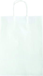 Papírová taška - 31 x 11 x 42 cm - bílá - 15 ks 