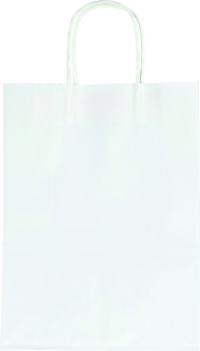 Papírové tašky - 110g/m2 - 20 ks - BÍLÁ