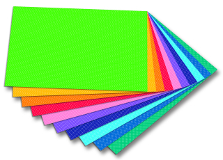 Karton s motivem - MALÉ PUNTÍKY- 300g/m2 - 50 x 70 cm - 10 archů v 10 barvách 