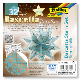 Bascetta - hvězda - "Grafika hvězdy" - 90 g/m2 - tyrkysová/měděná