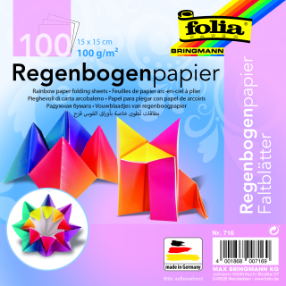 Origami papír duhový - 15 x 15 cm - 100 archů